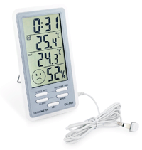 Комнатно-уличный термометр с влажностью и часами Datronn DC803