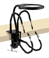 Держатель печатных плат на струбцине с лупой Zhongdi ZD-11N-1